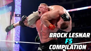 WWE Brock Lesnar F5 Compilation [upl. by Lamiv]