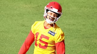 Patrick Mahomes Highlights from the Quarterback Challenge  Training Camp 822 [upl. by Nauqel319]