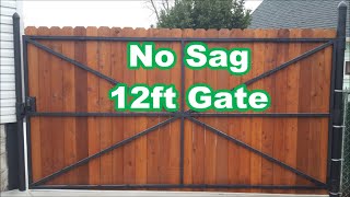 A TRUE No Sag Gate  12ft Wide Steel Frame w Cedar [upl. by Lamaaj]