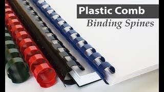 Plastic Comb Binding Supplies Overview  Binding101com [upl. by Auqinahc]