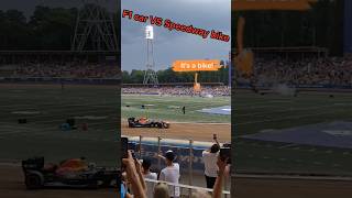 F1 car David Coulthard VS Speedway bike Maciej Janowski f1 speedway żużel cars shorts [upl. by Enitram]