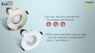 Integral LED Evofire IP65 Fire Rated Downlight [upl. by Eixam]