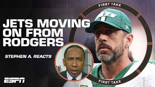 🚨 Stephen A‘s INSTANT REACTION to the Jets MOVING ON from Aaron Rodgers 🚨  First Take [upl. by Suciram98]