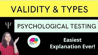 Validity in Detail  Psychological Testing  Mind Review [upl. by Sreip]