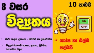 Grade 8 Science Unit 10  විද්‍යුතය  කෝෂ සහ බල්බ පද්ධති [upl. by Geaghan]