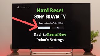 Sony Bravia TV How to Factory Reset Back to Brand New Default Settings [upl. by Ardme920]