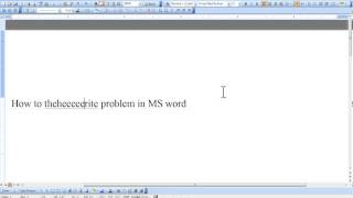 How to fix overwrite problem in Microsoft word [upl. by Celeski]