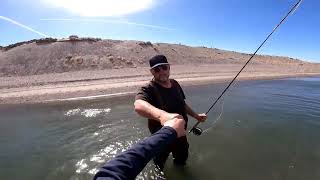 Pyramid Lake fly fishing mid april 2023 [upl. by Nilyarg152]