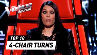 JawDropping 4CHAIR TURN Blind Auditions on The Voice [upl. by Donatelli]