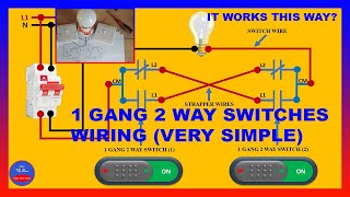 1 Gang amp 2 Gang 1 Way Switch Connection  How to Wire One Gang amp Two Gang Light Switch  Explained [upl. by Pogue497]