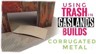 Using Trash in Gaslands builds and dioramas  True scale Corrugated metal from card board packaging [upl. by Aicilyhp]