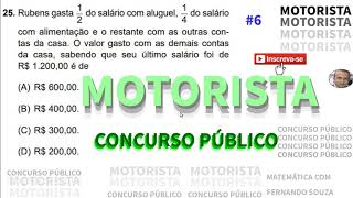 Motorista  Questões de Concurso público Ensino Fundamental  Aula 6 [upl. by Roberta130]