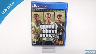 Grand Theft Auto V Premium Online Edition  PS4 Unboxing [upl. by Weinhardt]