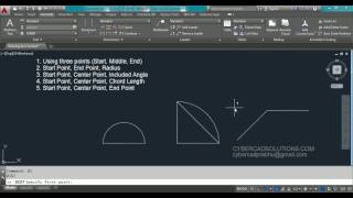 What are the Technical Methods to draw Arcs in AutoCAD [upl. by Chapland160]