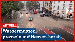 Unwetter in Hessen I hessenschau [upl. by Ranip]