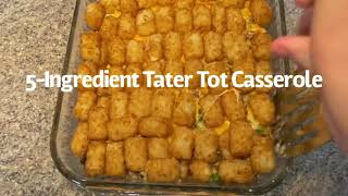 5Ingredient Tater Tot Casserole Recipe [upl. by Kailey]