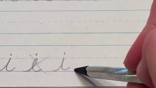 Lowercase quotiquot in cursive [upl. by Yenar]