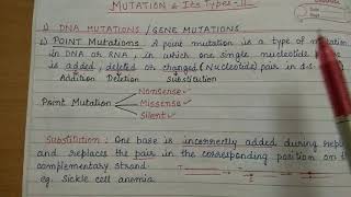 Types of Mutations part2 [upl. by Bromleigh]