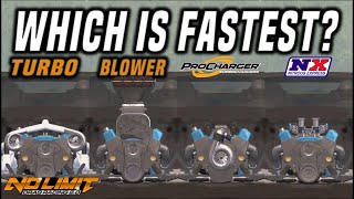 Turbo Vs Blower Vs ProCharger Vs Nitrous  Which Is Fastest  No Limit Drag Racing 20 [upl. by Atalanta]