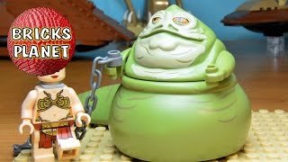 Jabbas Sail Barge LEGO Star Wars 75020 set  Review Stop motion TimeLapse build [upl. by Roldan]