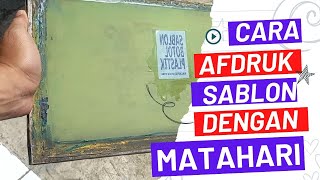 Afdruk Screen Sablon Dengan Matahari [upl. by Sinnoda]