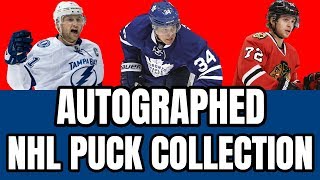 AUTOGRAPHED NHL PUCK COLLECTION  NHL  ARCADE REGIMENT [upl. by Apfelstadt]