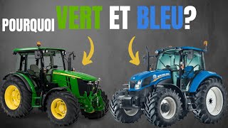 Pourquoi les tracteurs John Deere sont ils VERTS et les tracteurs New Holland BLEUS [upl. by Eneleahs911]