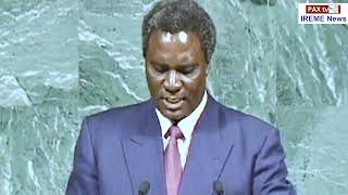 Rwanda President Habyarimana address at UN General Assembly 1993 UNGA 48th session [upl. by Grados]