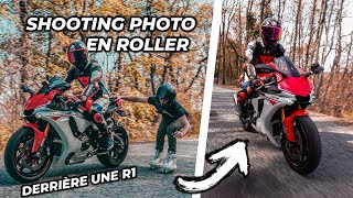 Tiré en ROLLER derrière une R1  tuto photo téléphone 📸 [upl. by Loris]