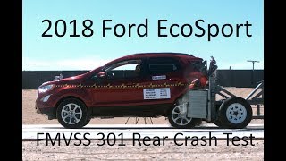 20182020 Ford EcoSport FMVSS 301 Rear Crash Test 50 Mph [upl. by Aliahkim116]