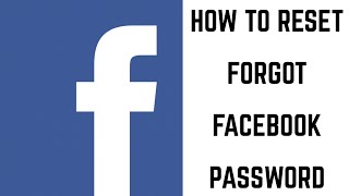 How to Reset Forgot Facebook Password [upl. by Fredia637]