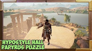 Assassins Creed Origins Hypostyle Hall Papyrus Location [upl. by Obidiah]