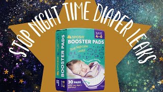 STOP OVERNIGHT DIAPER LEAKS AND IMPROVE SLEEP Sposie Diaper Booster Pads [upl. by Macdermot]