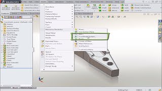 Video Tech Tip How to Add New Coordinate Systems In SOLIDWORKS [upl. by Natiha]