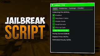 The BEST Jailbreak Auto Rob  Crate Farm Script [upl. by Rozamond130]