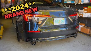 BRAND NEW 2024 Honda Civic Si Borla S type PERFORMANCE System Borla exhaust tips WARNING [upl. by Eladnek]