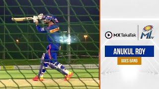 Anukul Roy goes BANG in the nets  अनुकूल की बल्लेबाज़ी  Mumbai Indians [upl. by Earley148]