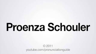 How to Pronounce Proenza Schouler [upl. by Einahpit]