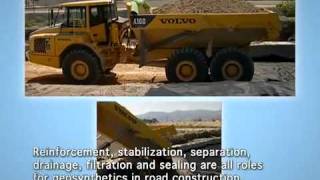 Geotextile amp geotechnical fabrics  Road Construction reinforcement [upl. by Deehsar]