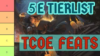 TCoE feats RANKED  DnD 5e Tierlist [upl. by Ahsimot]