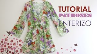 DIY Tutorial y patrones Mono  Enterizo estampado [upl. by Llednil258]