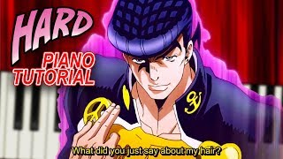 Josukes Theme JoJos Bizarre Adventure Diamond is Unbreakable Main Theme  Piano Tutorial [upl. by Ardis404]