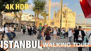 ISTANBUL TURKEY Stunning Evening Stroll at Ortakoy amp Uskudar Pier  4K HDR Walking Tour [upl. by Siravaj]