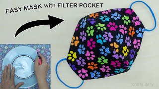 How to Make a Face Mask at Home Easy  DIY Face Mask No Sewing Machine [upl. by Doble543]