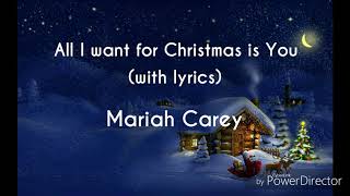 All I Want For Christmas Is You with lyrics  Mariah Carey [upl. by Ahsieyk]