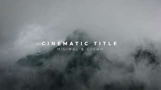 EASIEST Cinematic TITLE ANIMATION In 5 minutes in Premiere Pro 2021 [upl. by Colbert931]