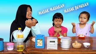 DRAMA Mainan MASAK MASAKKAN Masak Beneran Feat Mainan Anak KOMPOR MINI  GIVEAWAY [upl. by Amme]