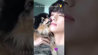 Baby Yeontan with his daddy 😘🫶 kimtaehyung kimyeontan v army viralshort [upl. by Eissel]