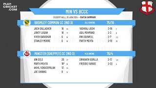 Minster Sheppey CC 2nd XI v Bromley Common CC 2nd XI [upl. by Eded]