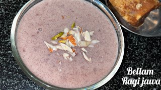 Bellam Ragi ambali  How to make Healthy Ragi malt recipe in telugu  Finger millet porridge [upl. by Dlorad]